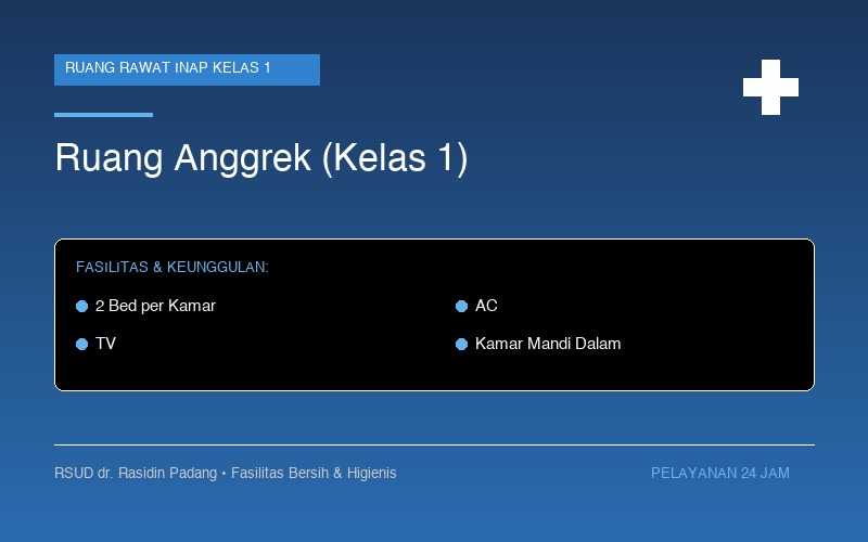 Ruang Rawat Inap Kelas 1 (Anggrek)