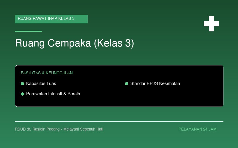 Ruang Rawat Inap Kelas 3 (Cempaka)